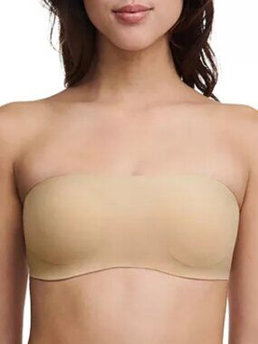 Chantelle Soft Stretch Padded Bandeau Bra Nude Sand M/L Strapless